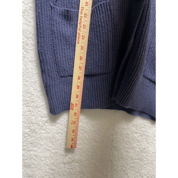 Aerie XS Women's Blue Button-Up Cardigan Sweater with Pockets Balloon Sleeve - Picture 4 of 9